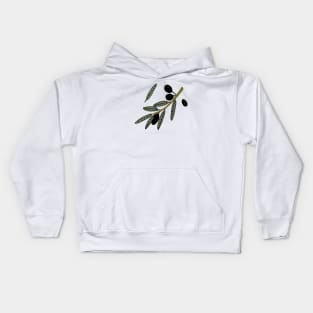 Sprig with olives. Kids Hoodie